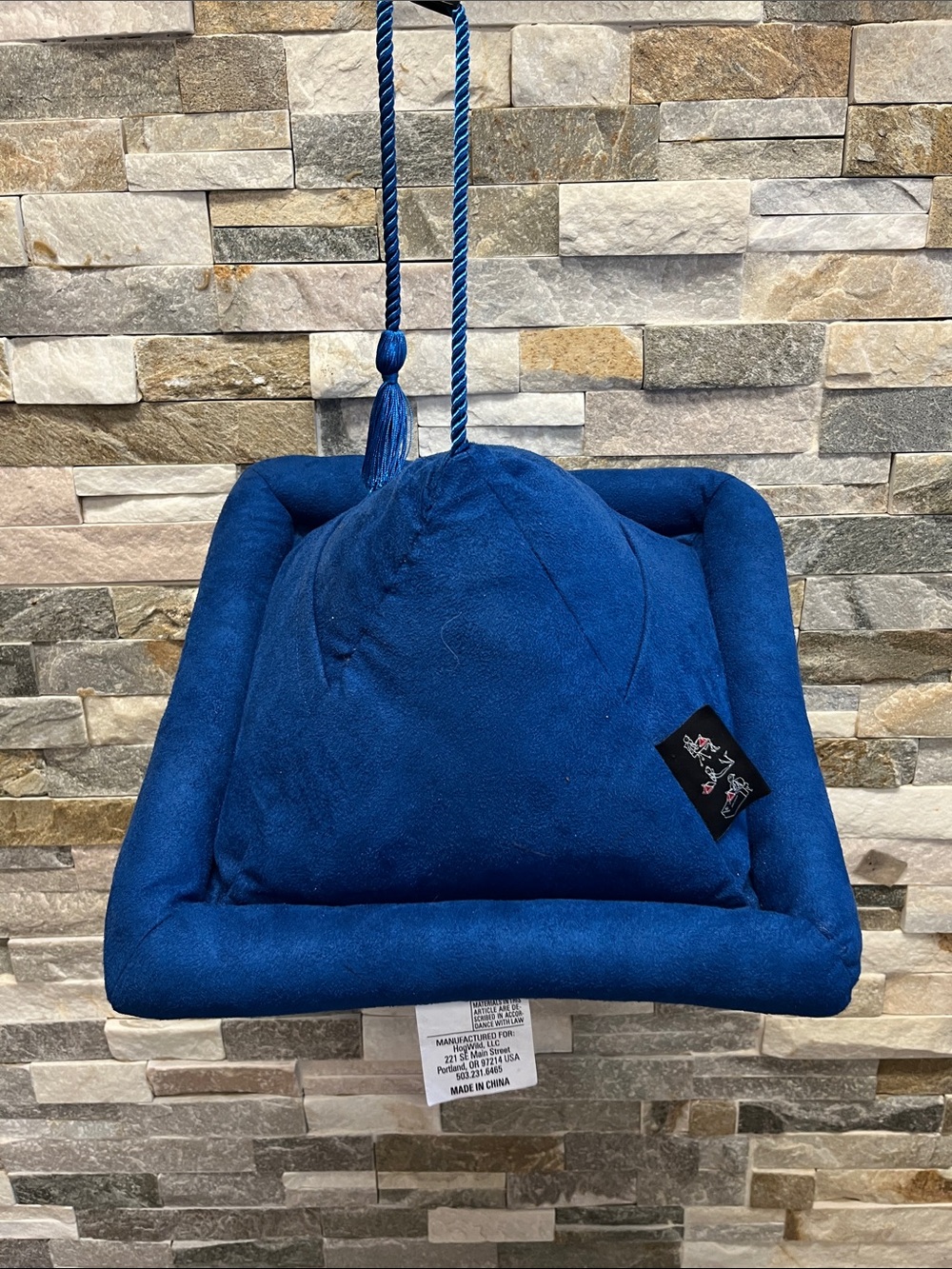 Base  for working on a laptop blue  Velvet Hanging